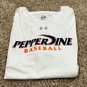 Under Armour White Pepperdine University Baseball Dri-Fit short sleeve XL Tee